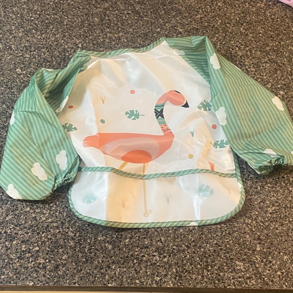 NWOT Long Sleeve Flamingo Bib